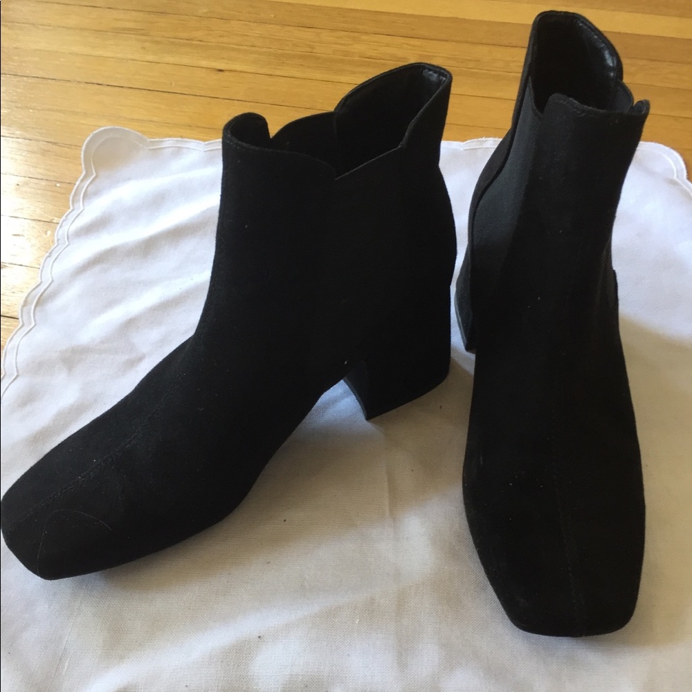 Black suede aquatalia high heels